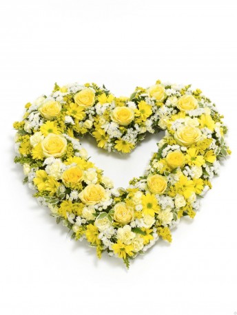 Open Heart Yellow & White