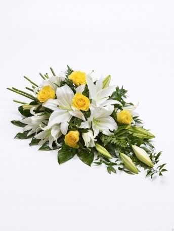 Rose and Lily Spray Yellow & White