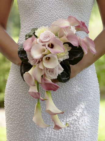 Pink Calla Lily Cascade Bouquet