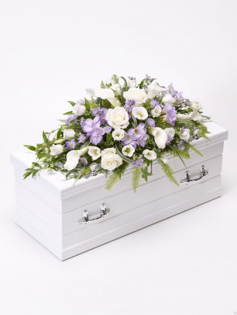 Children's Casket Spray Blue & Lilac