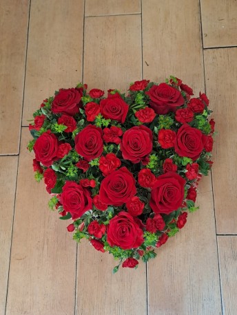 Red Rose & Carnation Heart