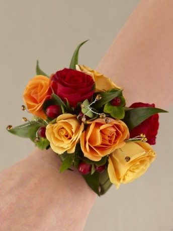 Sunshine Roses Wrist Corsage