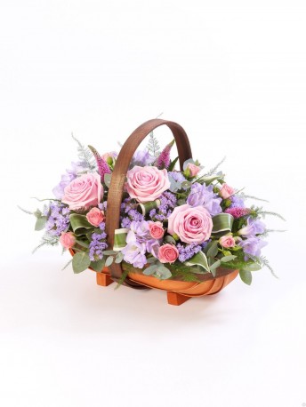 Mixed Basket - Pink and Lilac Pink & Lilac