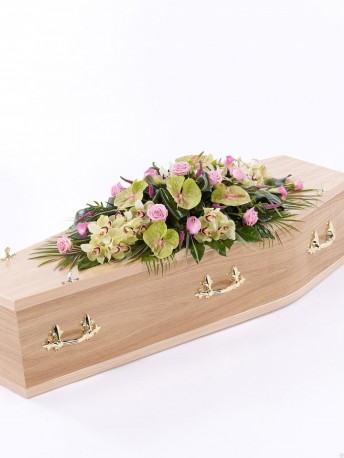 Rose, Orchid and Calla Lily Casket Spray