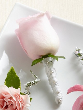 Pink Rose Boutonniere