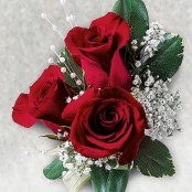 Triple Red Rose Corsage
