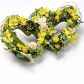 Double Heart Tribute Yellow