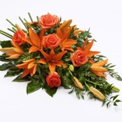 Rose and Lily Spray Orange