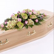 Rose, Orchid and Calla Lily Casket Spray