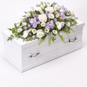 Children's Casket Spray Blue & Lilac