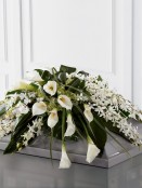 Calla Lily and Orchid Casket Spray Calla Lily and Orchid Casket Spray